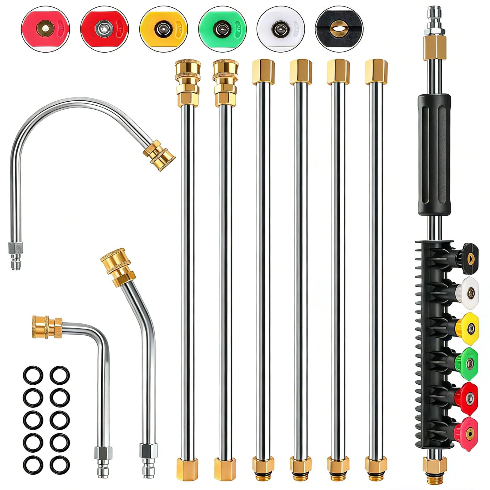 10 Pack 9 FT Pressure Washer Wand, Gutter Cleaning Tools from the Ground