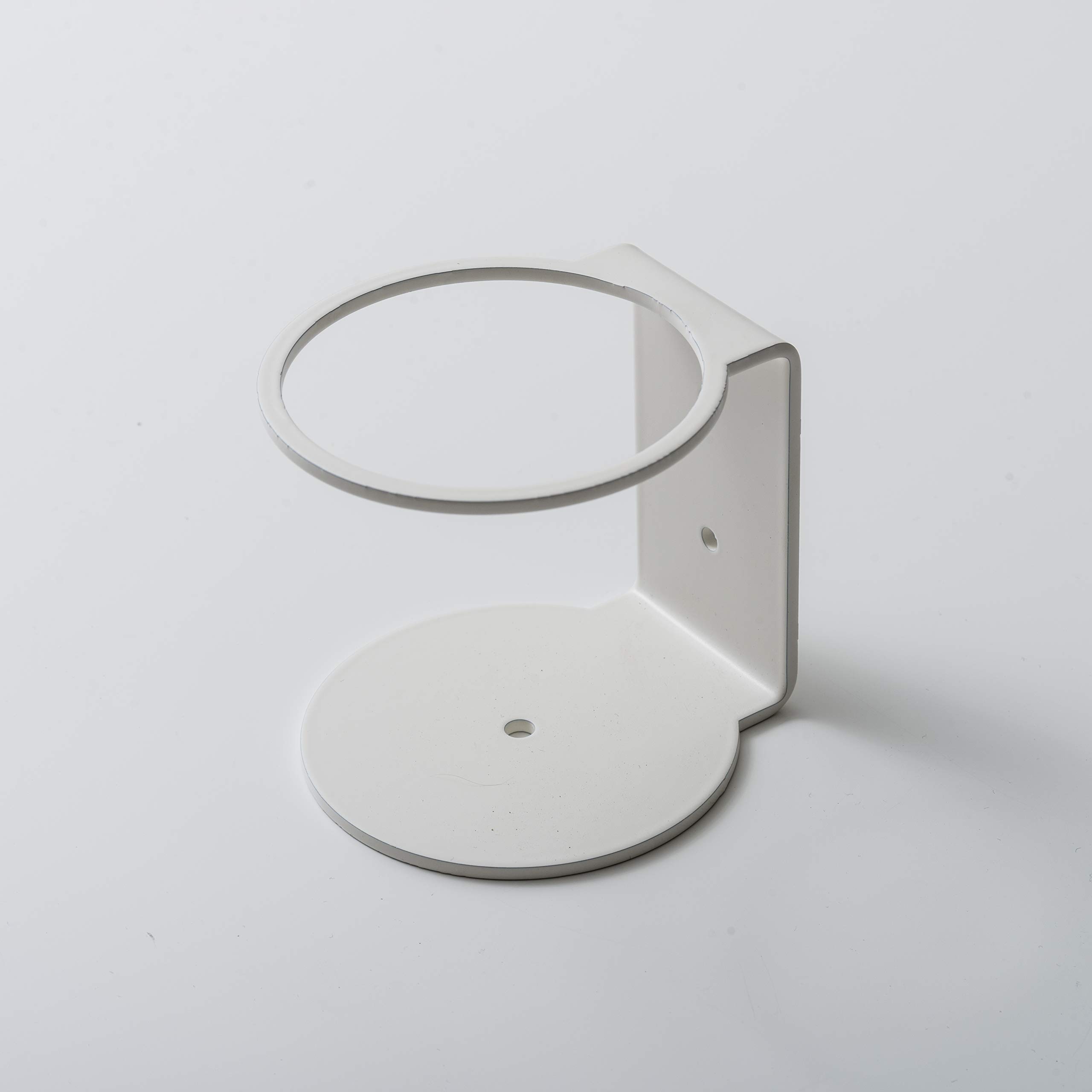 IPEA Porta Flacone da Parete in Ferro – Portaflacone da Muro per Dispenser di Gel Igienizzante, Sapone, Bottiglie – Per Casa, Negozio, Hotel, Azienda – Bianco – Altezza 90 mm, BSFLAB
