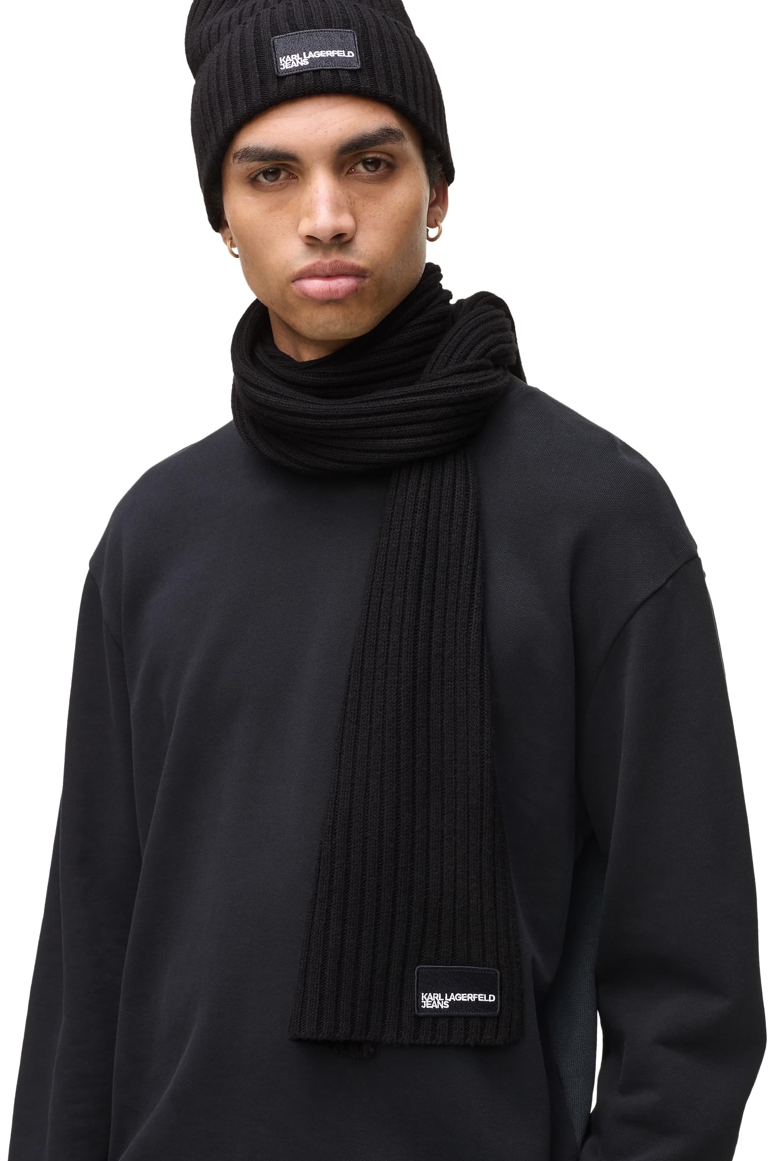KARL LAGERFELD JEANS Herren Patch Logo Scarf