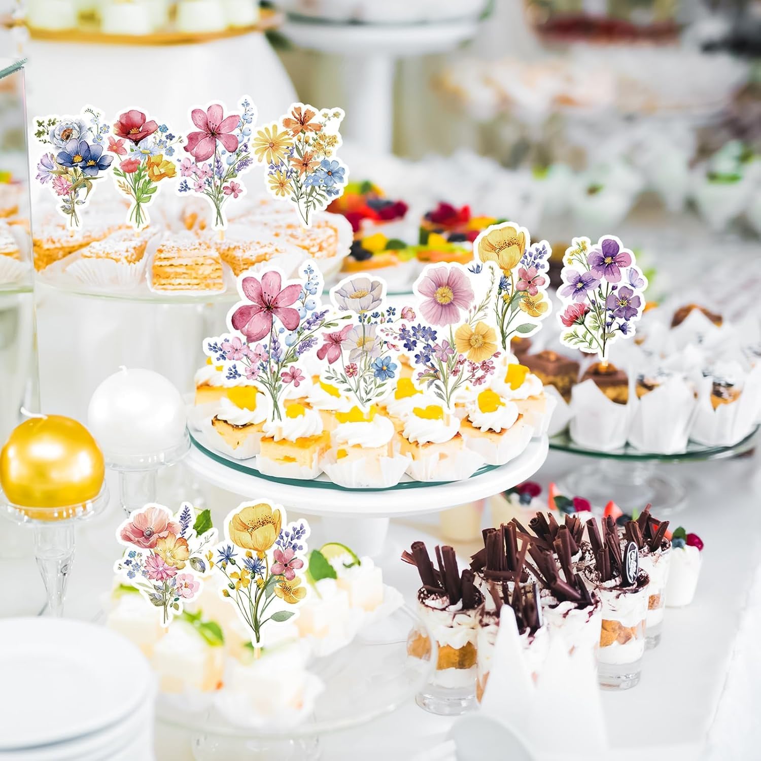 36-Piece Wildflower Birthday Party Decorations Set – Floral Party Supplies, Assorted Pieces - View #9