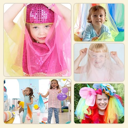 Miniatura 3 de Colovis Paquete de 30 bufandas de baile, 15 colores cuadrados de malabarismo, bufandas de seda de truco mágico, bufanda de movimiento musical para