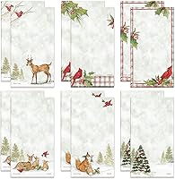 Vista 1 de Current Peaceful Forest Holiday - Juego de 12 blocs de notas magnéticos, 6 diseños, 30 hojas de 3.5 x 6.5 pulgadas, lista de compras de Navidad