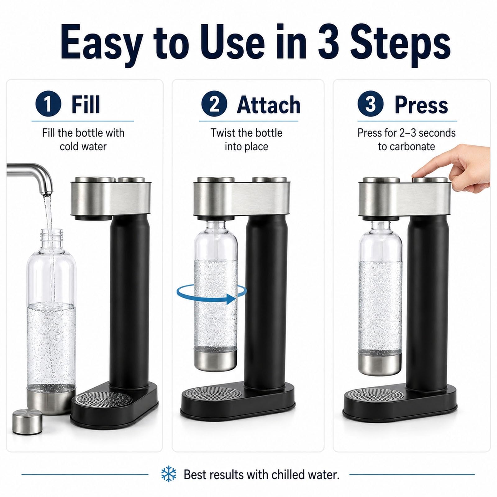 Machine à Eau Gazeuse Pour La Maison, Machine à Seltzer DIY Avec De 1 L