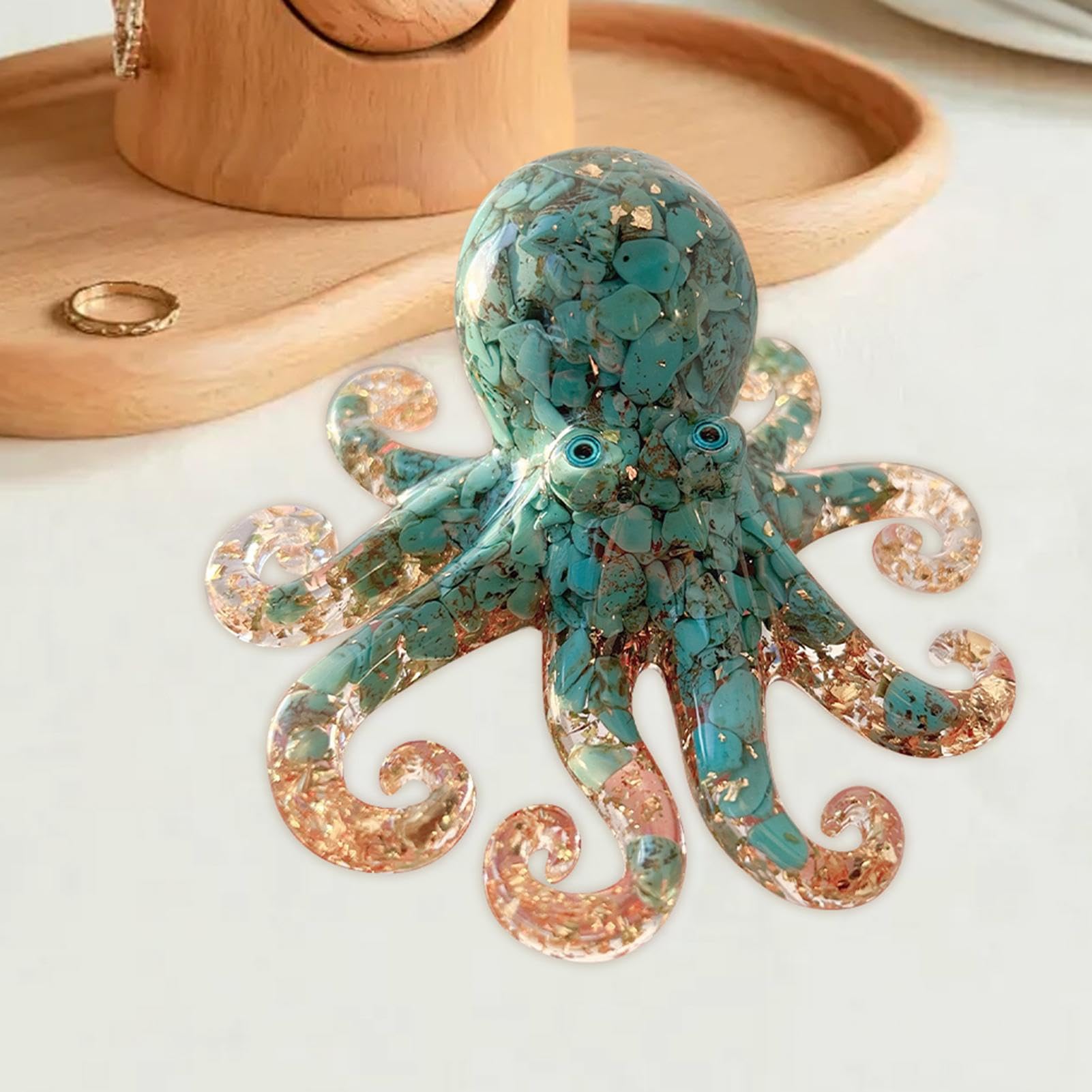 Amazon.co.jp: タコの置物、長い触手の彫刻、樹脂製タコの像、航海の家