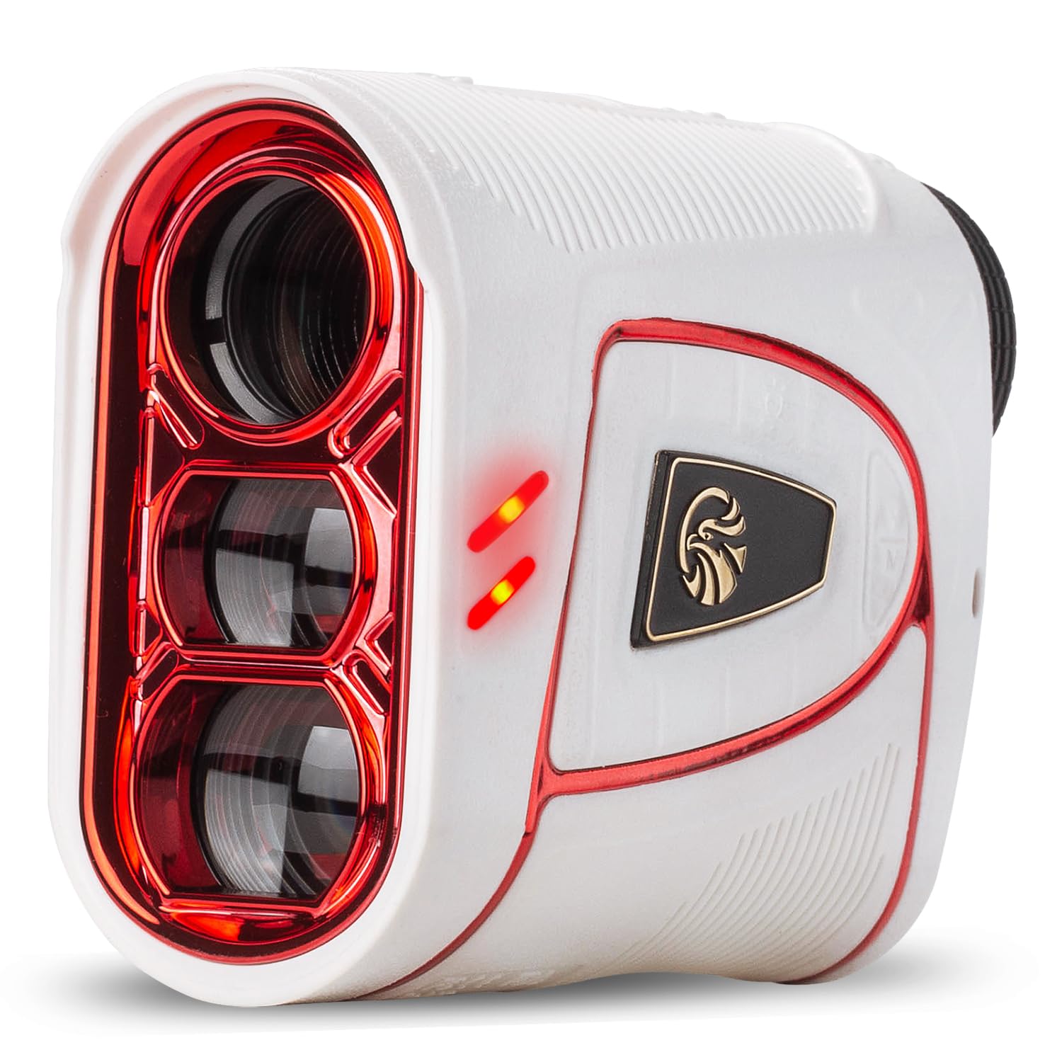 Fetch Falcon Golf Rangefinder OLED (High Precision, Slope Mode with Scan) Pole Flag Locking Vibration (OLED 2500 YD Golf Laser Rangefinder Powerful Magnet White)
