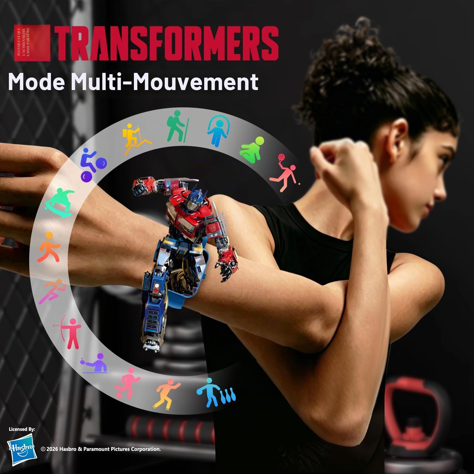 Montre Connectée Enfant, Montre Intelligente Fitness pour Enfant, Bleu