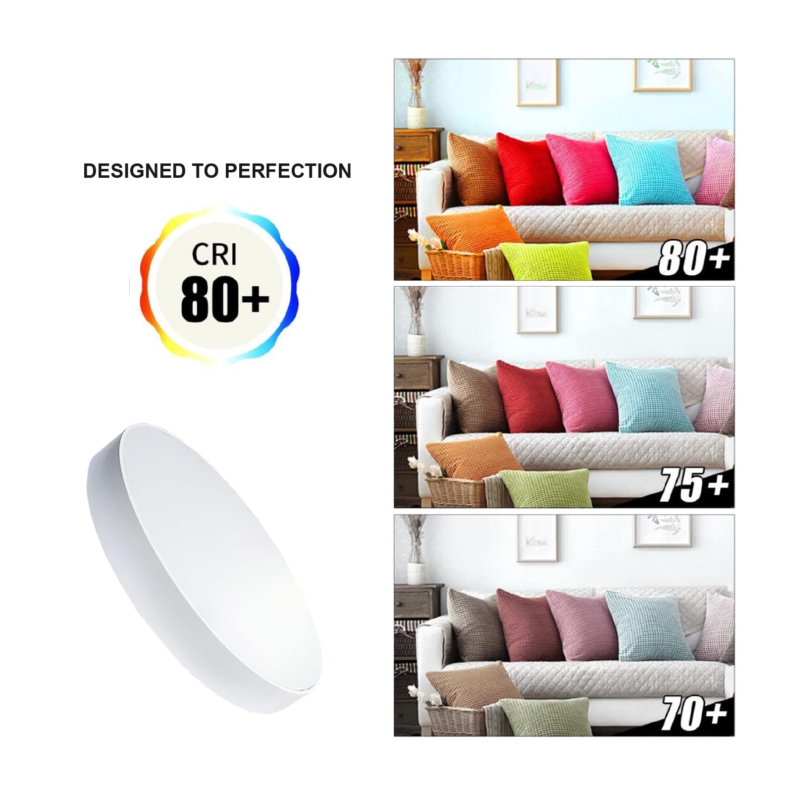 LED ATOMANT 2x Plafon LED Superficie Frameless 30cm 48W Color Luz Fria | Color Blanco Frio 6500K, 4400 Lumenes, Diametro 300mm