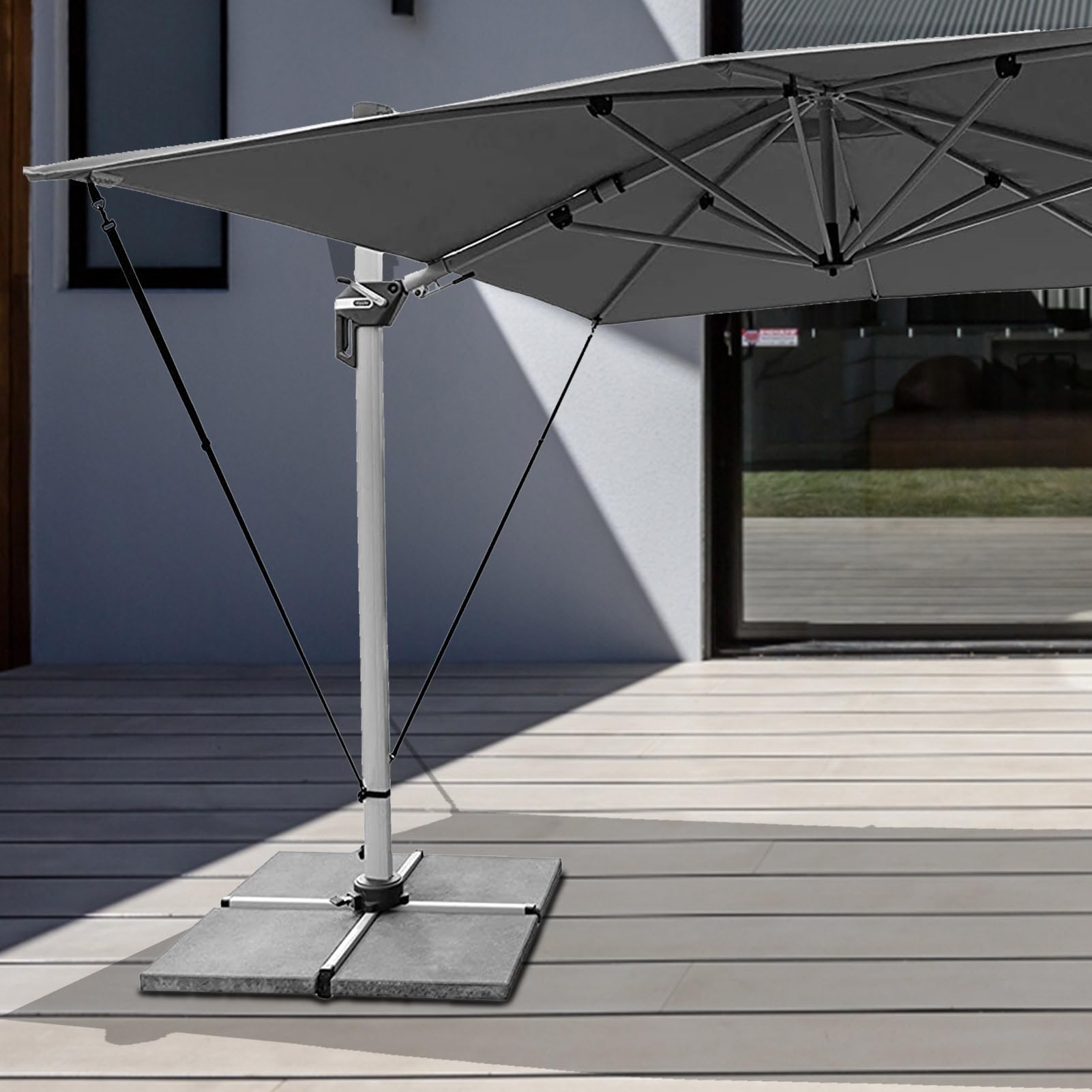 Regenschirmgurte für Wind, 5 x Regenschirm-Stabilisator – wetterfeste Sicherungsgurte, Windgurt für die meisten Terrassen im Freien