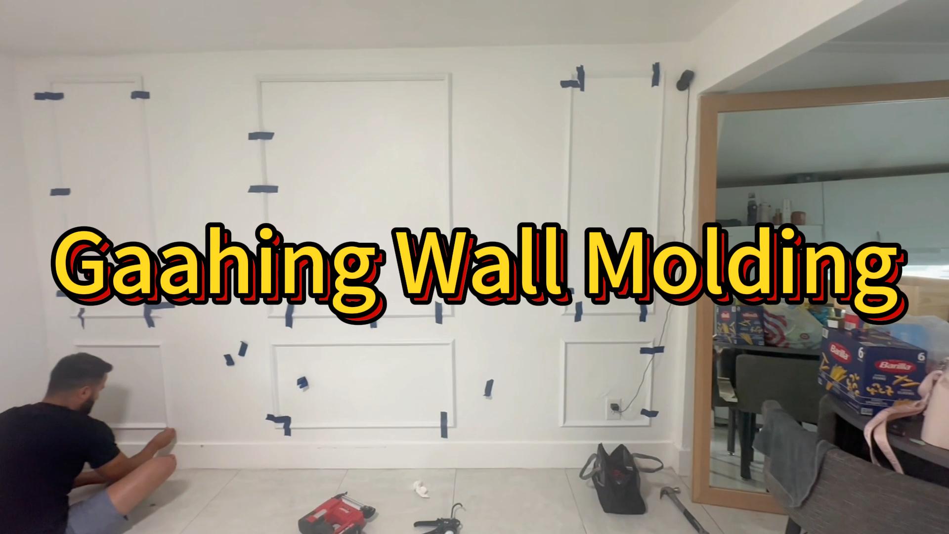 Lunghaa Premade Accent Wall Kit - Easy DIY Wainscoting Panels & Chair Rail Molding For Living Room Or Bedroom
