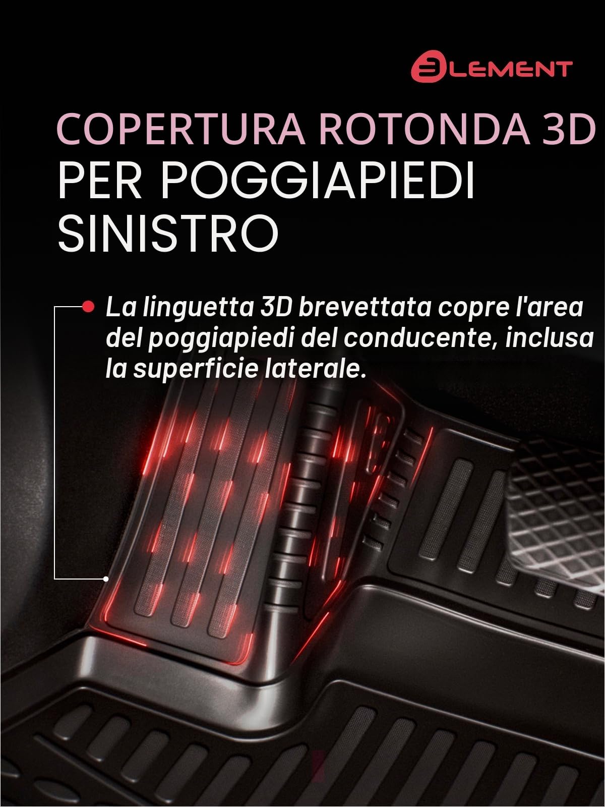 Tappetini in gomma su misura per PEUGEOT 107 11/2008-2014 4 pez.
