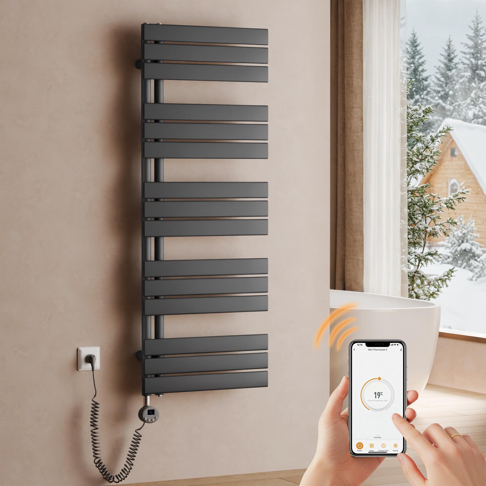 sèche-serviette électrique 1320×500mm – Image 1