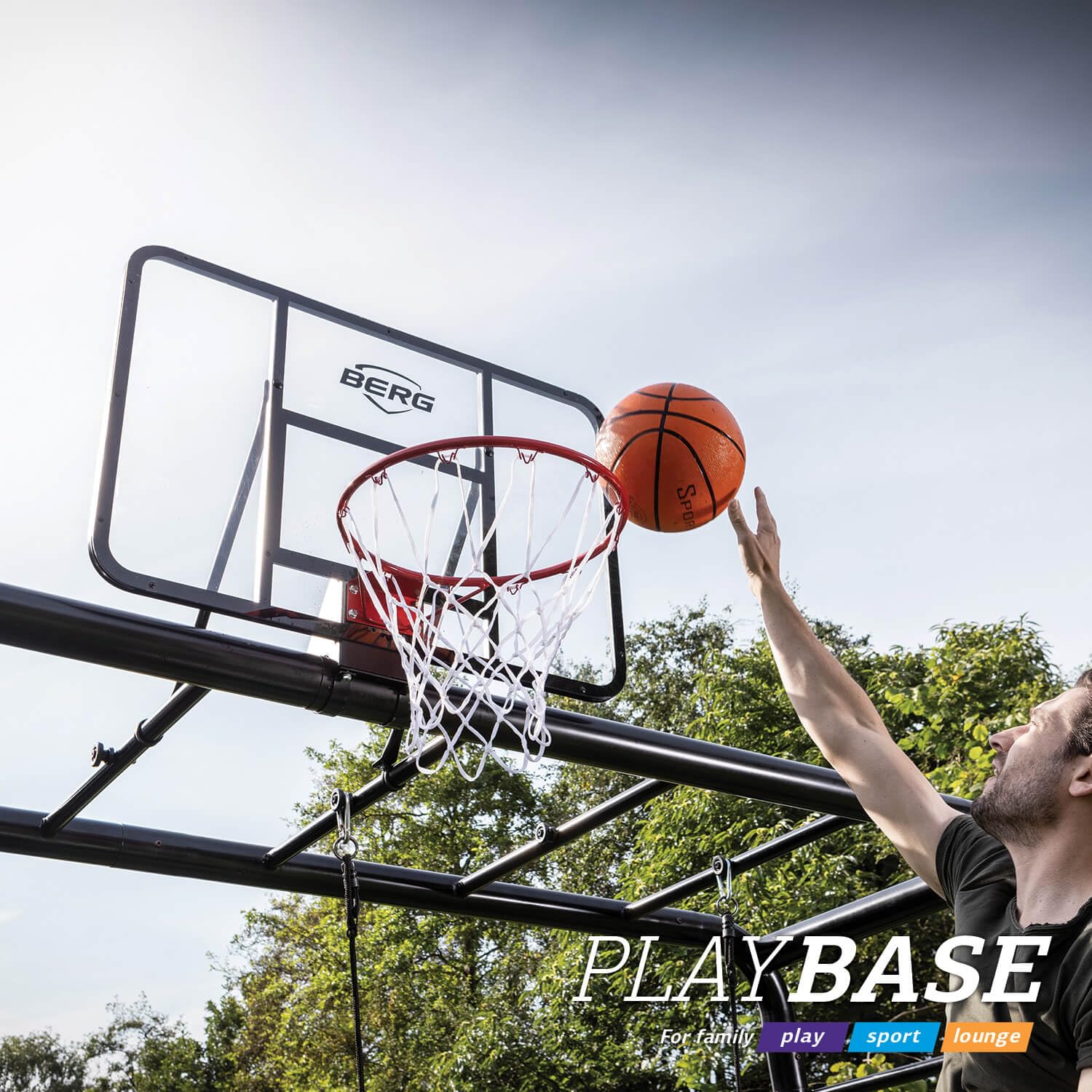 BERG PlayBase Basketballring | Basketballring für das PlayBase Gerüst | Robust & wetterfest | Einfache Montage