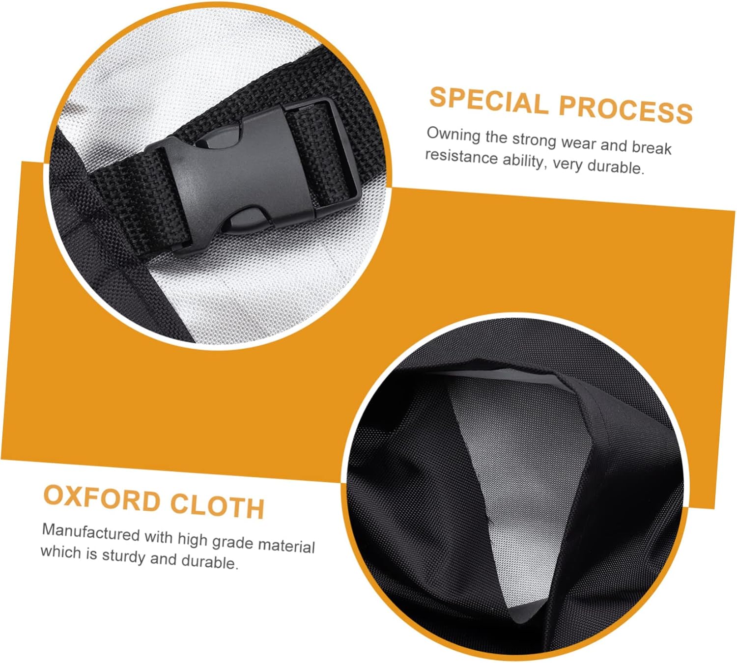 BESPORTBLE Water-resistant Barbecue Stove Cover Heavy-duty Oxford Drawstring Design for Fire Pit Outdoor Tear-resistant