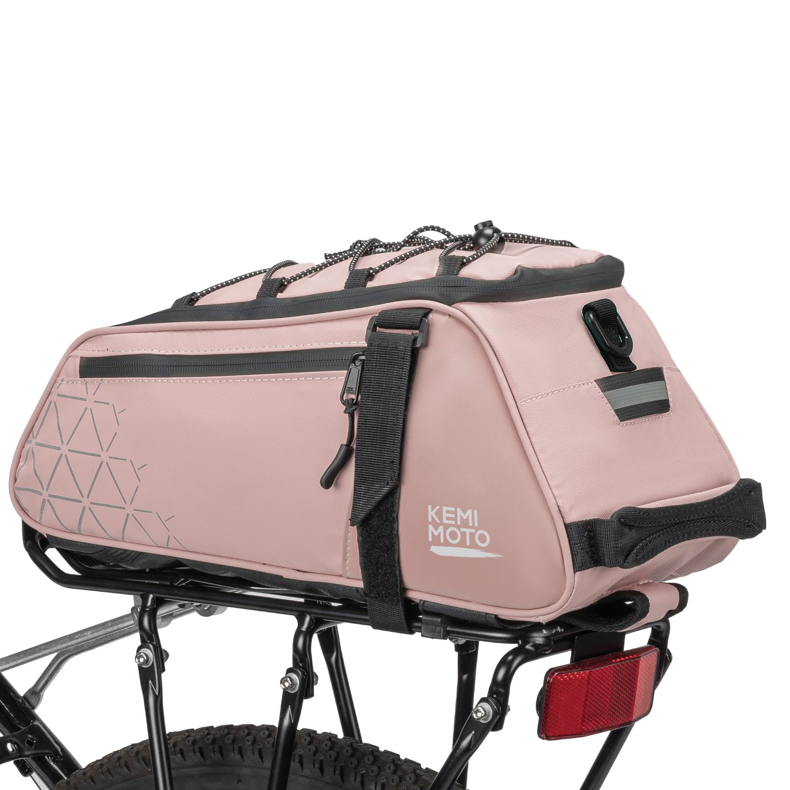 KEMIMOTO 2 En 1 Alforjas Bicicletas Impermeables 8L, Traseras Bolsas Portaequipajes, Múltiples Compartimentos con Asa de Transporte y Correa para el Hombro