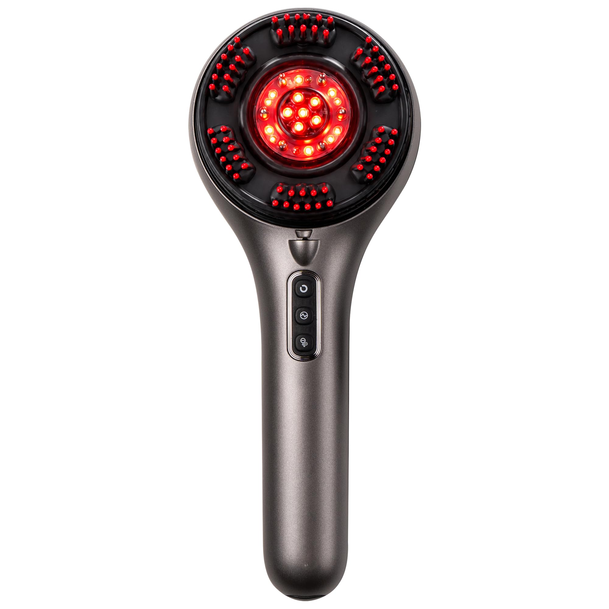 M-queen Hair Oil Applicator & Electric Scalp Massager, 5-in-1 Scalp Oil Applicator with 6ML Serum Reservoir, Red LED Mode, 3 Massage Levels, USB-C Rechargeable, IPX6 Waterproof