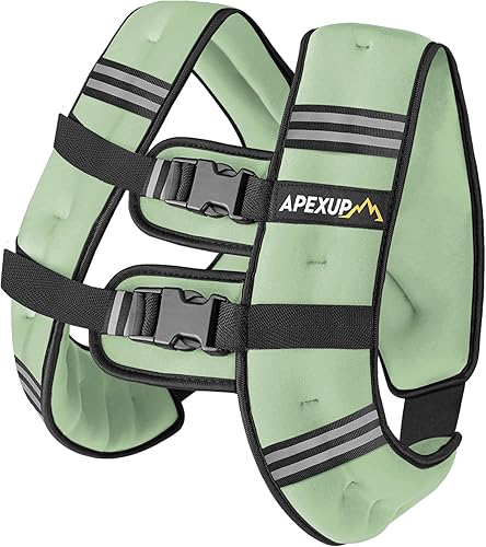 Miniatura 21 de APEXUP - Chaleco con peso de 5, 10, 15, 20, 25 y 30 libras para hombre y mujer, con rayas reflectantes, equipo para entrenamiento de fuerza y correr
