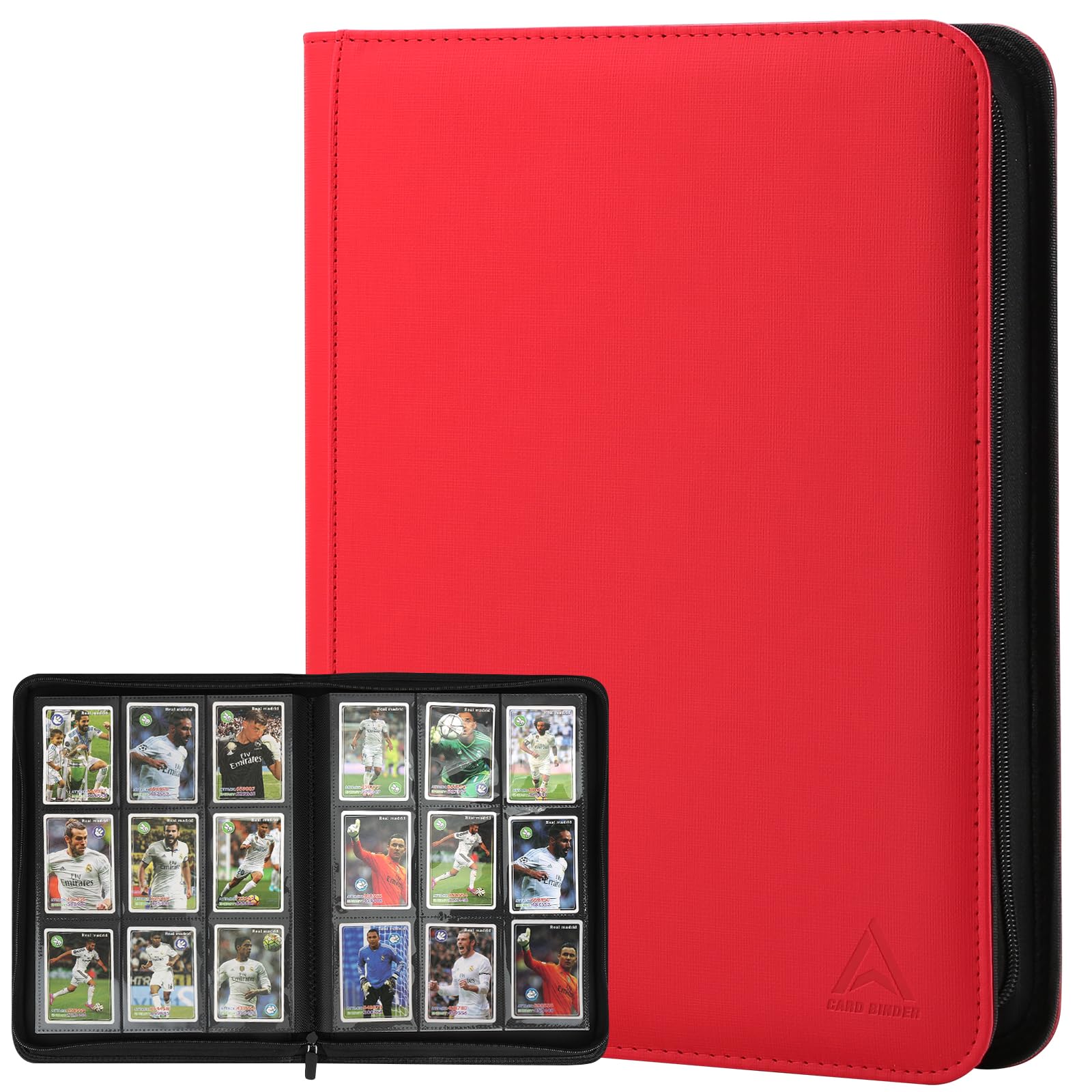 9 Pocket Trading Card Binder 540 Capacity with Zip Closure