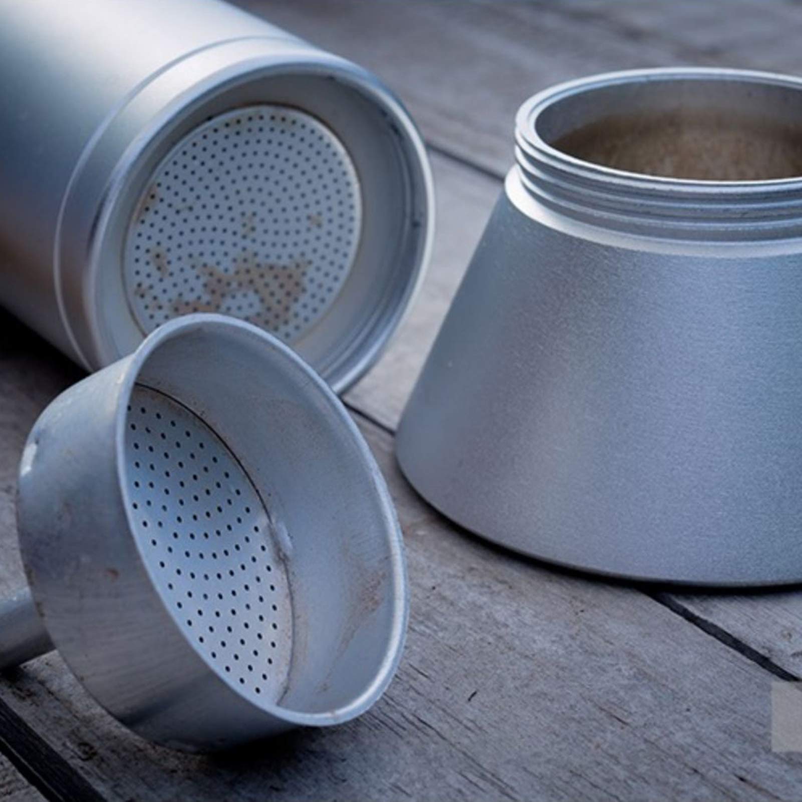 Cafetera de 150 ml Moka Pot de 3 tazas para estufa, cafetera italiana de acero inoxidable (150 ml)