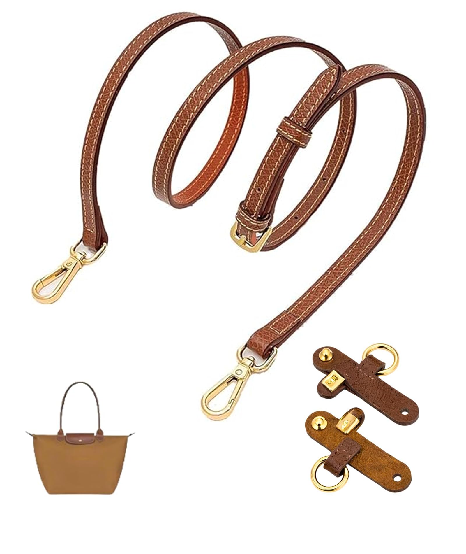 1 Piece longchamp bag strap,bag straps for sling bag Genuine Leather Shoulder Strap for Handbags, Adjustable Sling Bag Strap Replacement,-image-40
