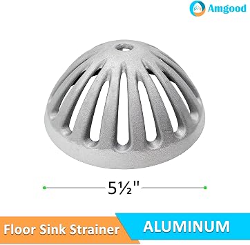 AmGood Dome Strainer for Floor Sink Drain | 5-1/2 Diameter