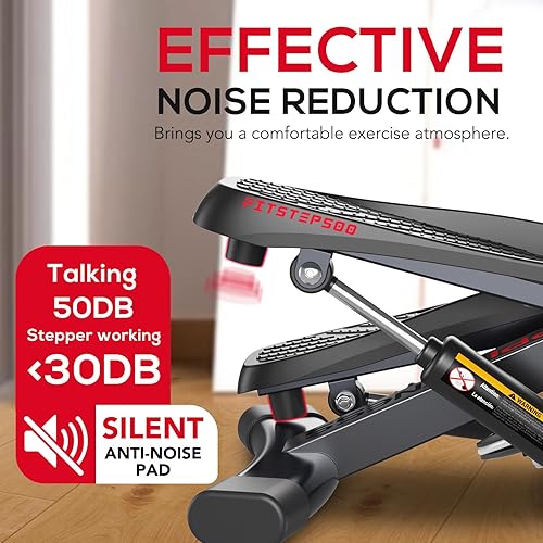 Miniatura 5 de KeppiFitness Steppers para hacer ejercicio en casa, mini máquina de escaleras, con capacidad máxima de 350 libras, mini stepper con bandas de