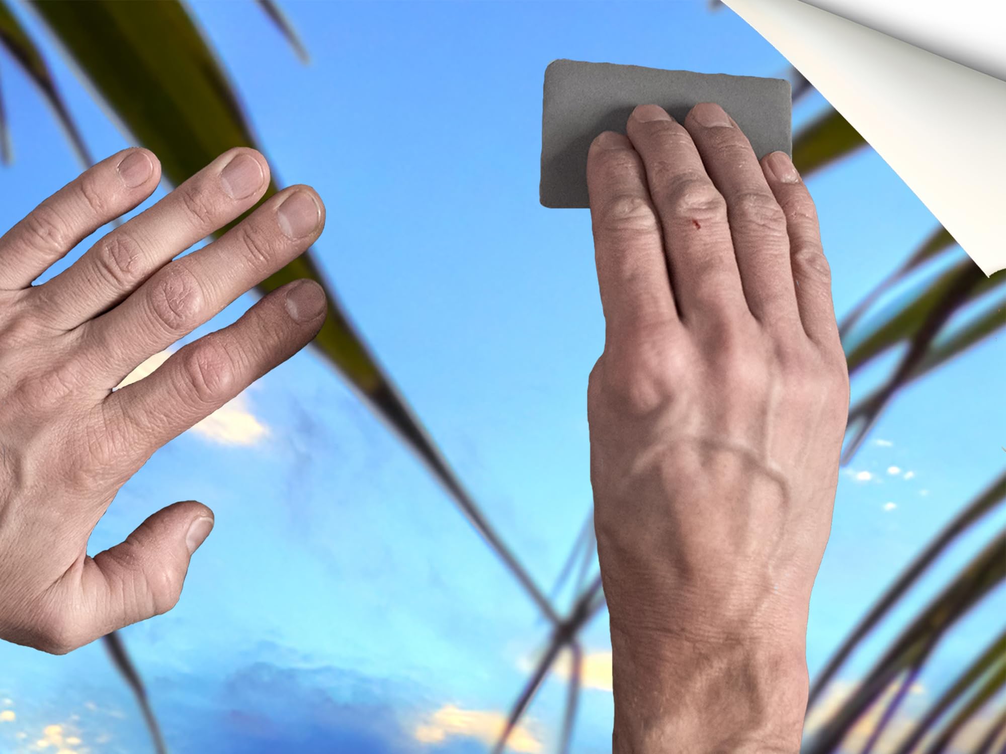 Oedim Vinile Frigorifero Crepuscolo in Spiaggia Tropicale, Vinile Premium, 200 x 70 cm | Adesivo resistente e di facile applicazione | Adesivi per frigorifero economici ed eleganti | Vinile