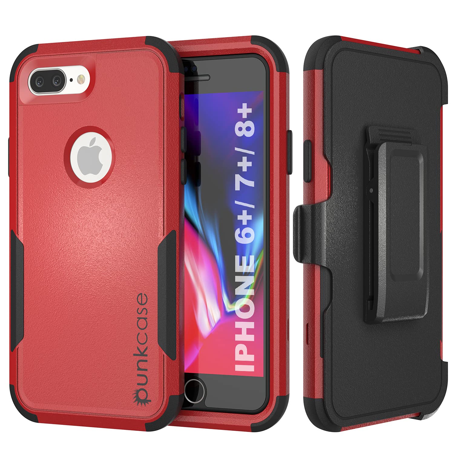 Coque iPhone 8 Plus robuste antichoc Punkcase étui clip ceinture et béquille intégrée - 8