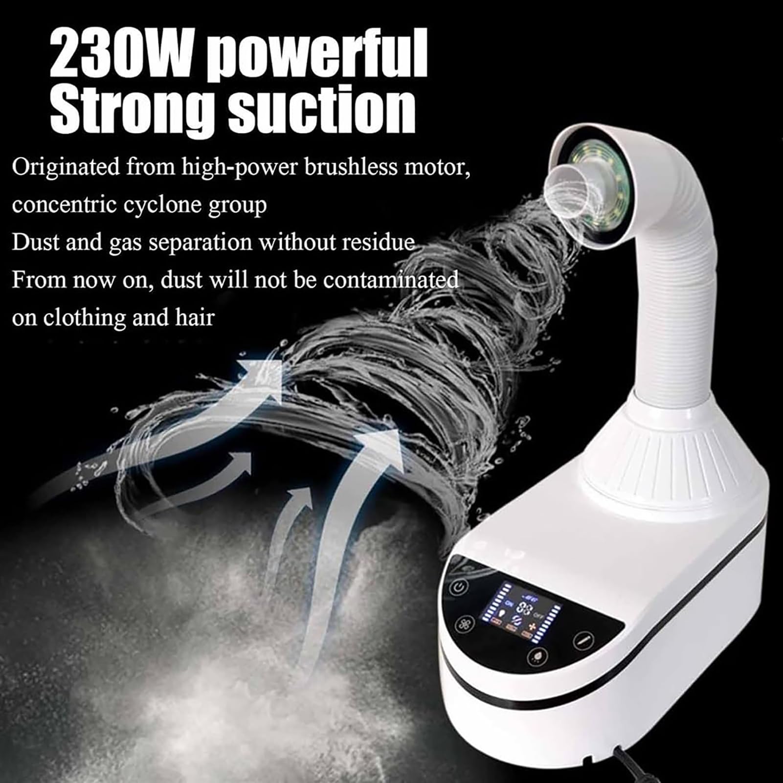 230w Aspiratore di Polveri per Attrezzature da Laboratorio Odontoiatrico,Aspiratore Portatile Potente,Collettore di Polveri da Tavolo,Aspiratore per Polvere con Design A LED