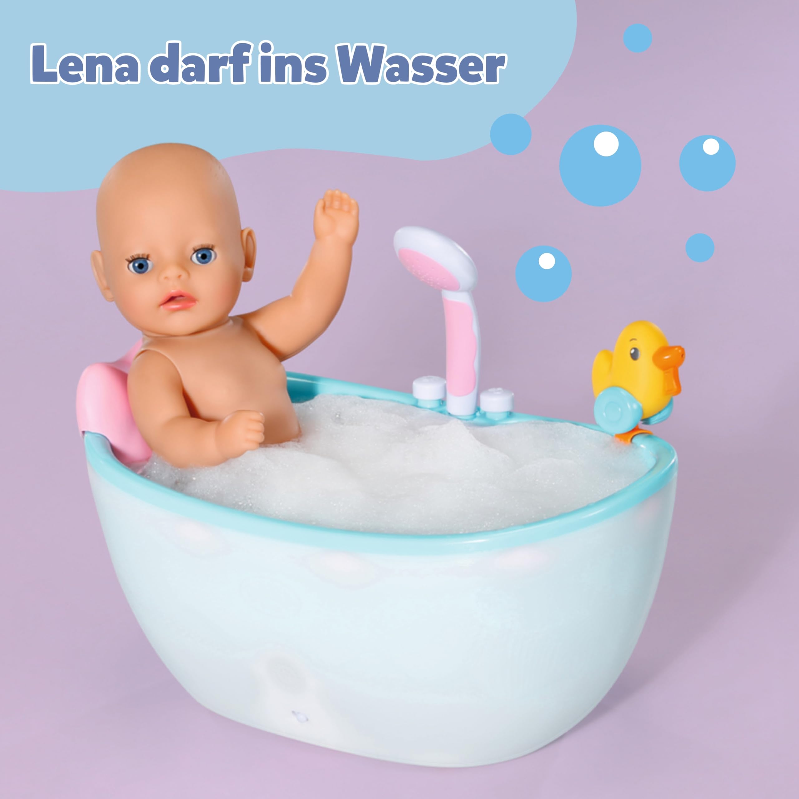 BABY Born Lena (Little Baby Girl) - 36 cm große Babypuppe - 7 Funktionen inkl. Accessoires & Strampler - Funktioniert komplett ohne Batterien - Geeignet für Kleinkinder ab 1 Jahr