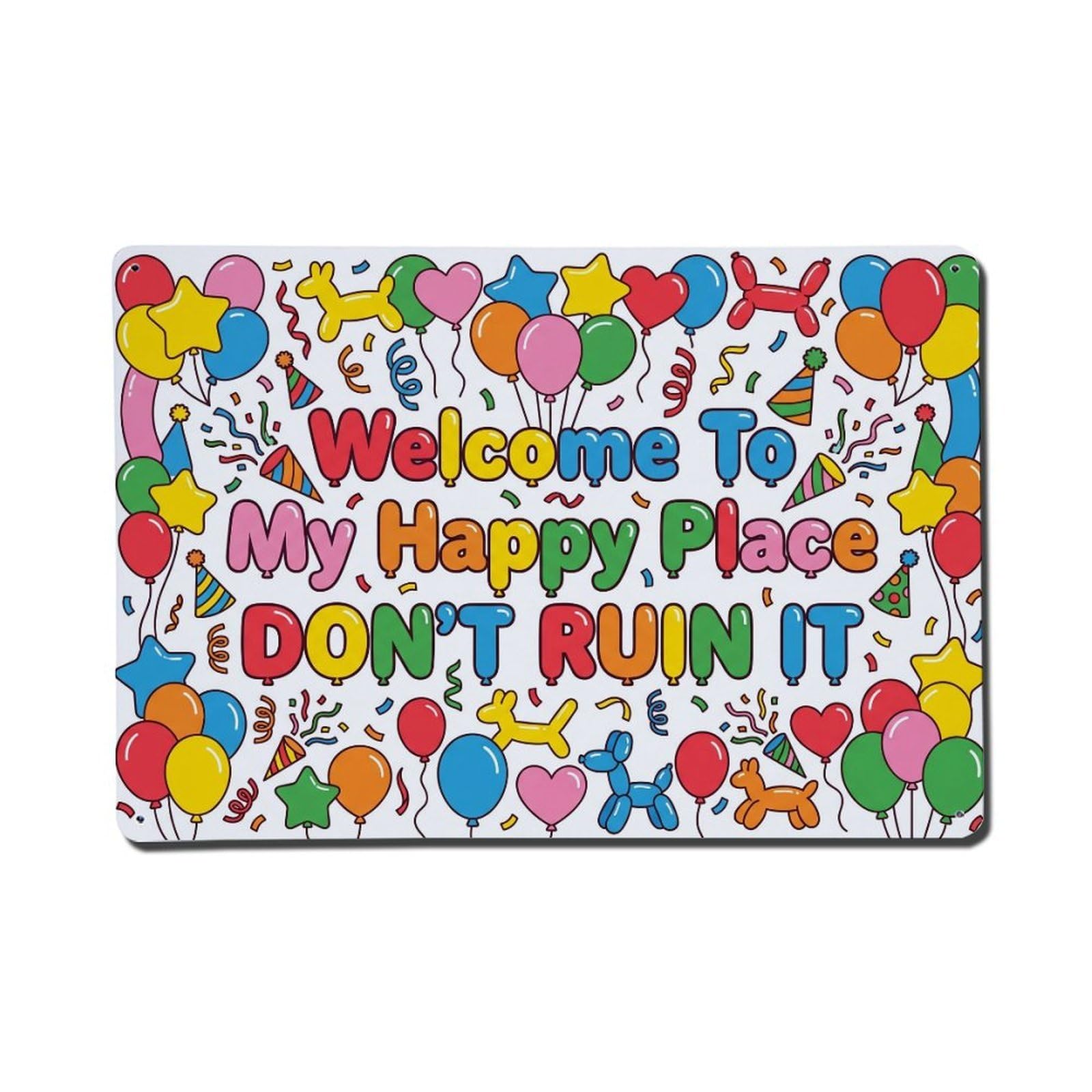 Balloon Festive Party Humor Metal Tin Sign Plaque Wall Decor for Cafe, Club Bar, Office, Home Garden Metal Poster 8x12Inch