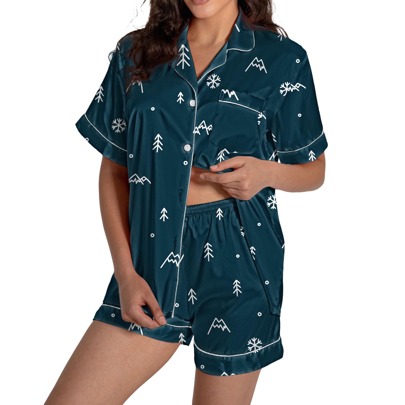 Pyjama short en satin contre la chaleur des nuits d'été - 8