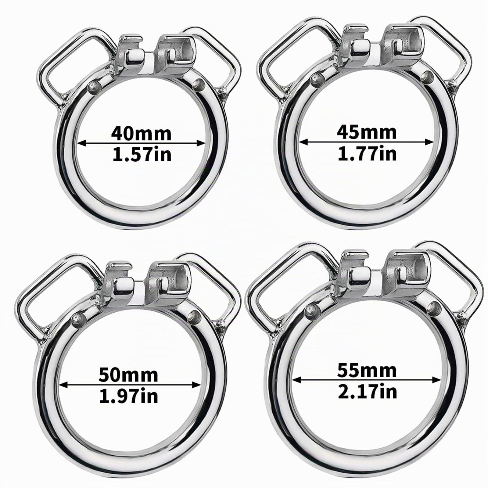 Cage de chasteté verrouillable avec ouverture de l'urètre, cage à pénis plate en acier inoxydable avec gode en silicone, cage à pénis bondage, cage de chasteté, jouet sexuel for hommes(M)