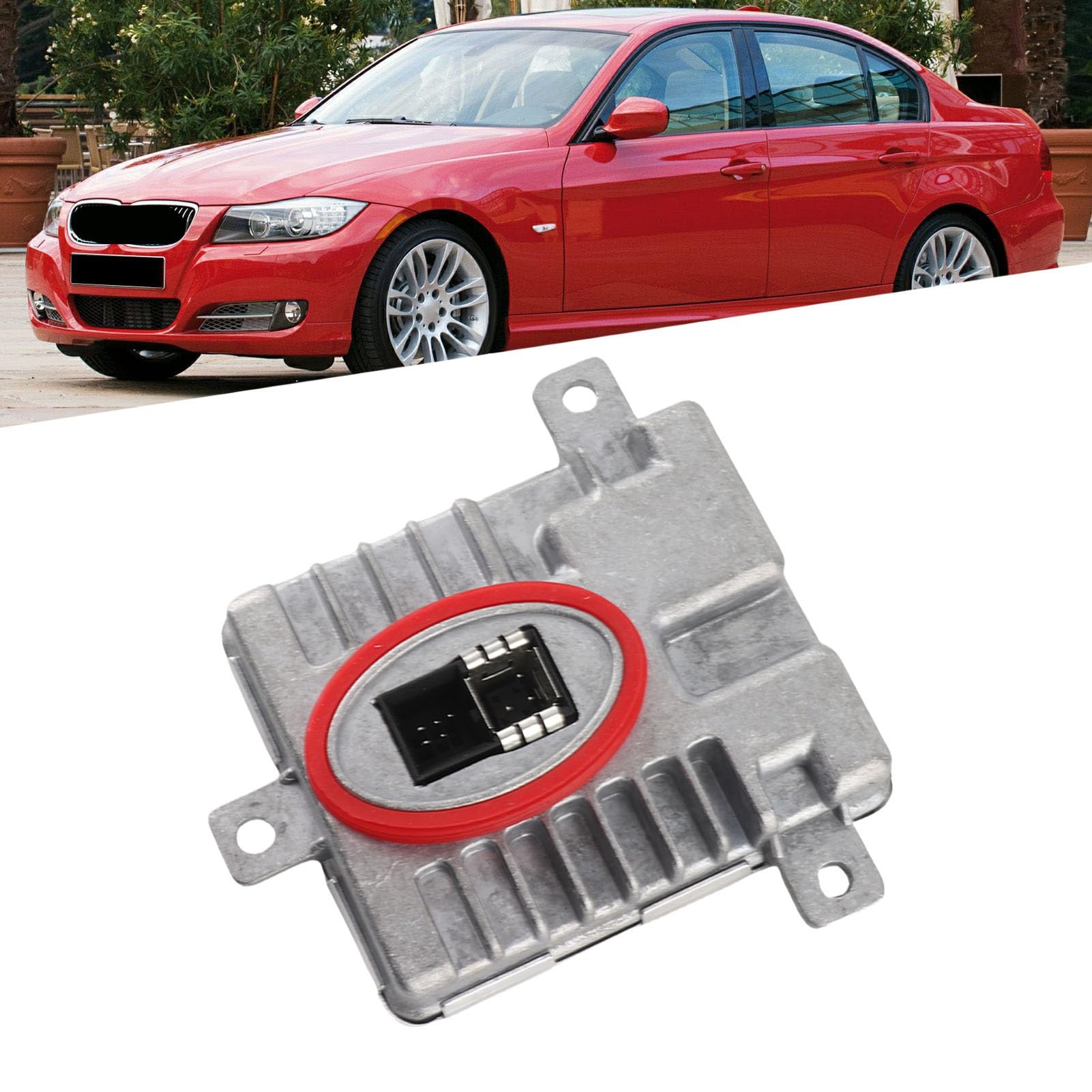 Aramox Ballast Xenon 7237647, Unidad de control de balasto de xenón D1S Faros delanteros Iluminación W003T20071 7237647 63117237647 Repuesto OEM para 118I 2012-2019 Plateado