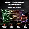 Teclado gamer Redragon K521 Upgrade con LED arcoíris, 104 teclas, sensación mecánica, teclas multimedia, retroiluminación de un toque, anti-ghosting, compatible con PC, Mac, PS4/5, Xbox 3