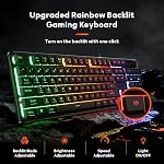 Redragon K521 Upgrade Rainbow LED Gaming Keyboard, 104 Keys Wired Mechanical Feeling Keyboard with Multimedia Keys, One-Touch Backlit, Anti-Ghosting, Compatible with PC, Mac, PS4/5, Xbox