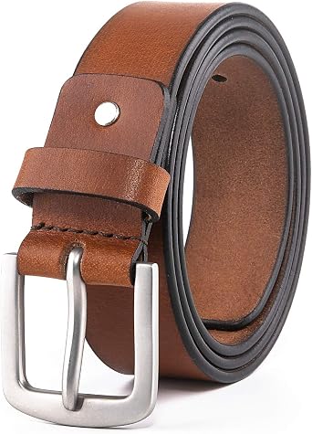 Mens Belts Full Grain Genuine Leather Casual Dress Jeans Belts for Men