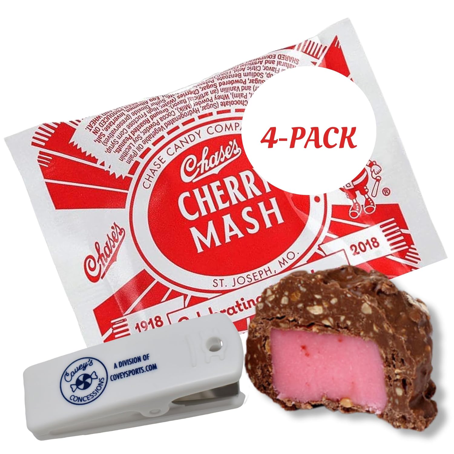 Chase Cherry Mash Candy Bar (Pack of 4) Cherry Lovers