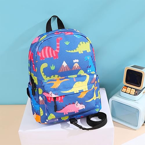 Miniatura 2 de HQCUPB Mochila preescolar para niños pequeños, bolsa de viaje con correa para el pecho para niños, niñas, jardín de infantes y guardería, Dinosaurio