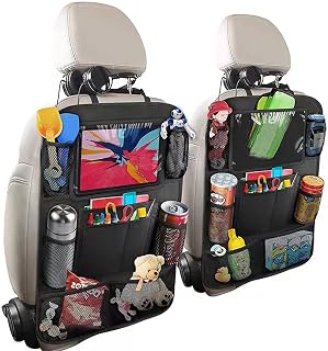 Tadqwg Back Seat Car Organizer, Car Storage Bag, Car Seat back Protector with Touch Screen Tablet Holder, Car Storage Organizer Travel Accessories for Kids Toddlers9,2pack