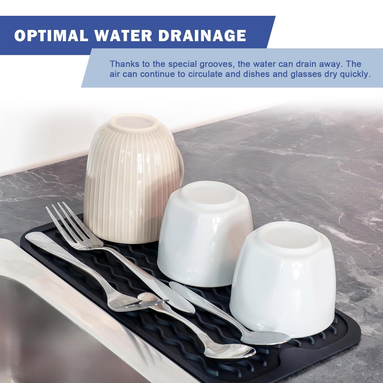 30 X 40Cm Tapis Egouttoir, Tapis De Séchage En Boue De Diatomées Tapis