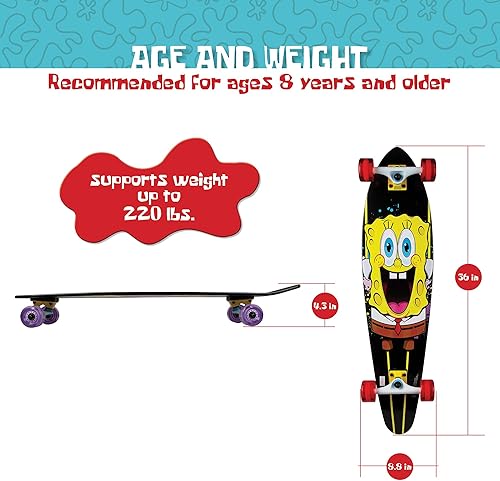 Miniatura 3 de Kryptonics Spongebob 36" Longboard - Patineta completa