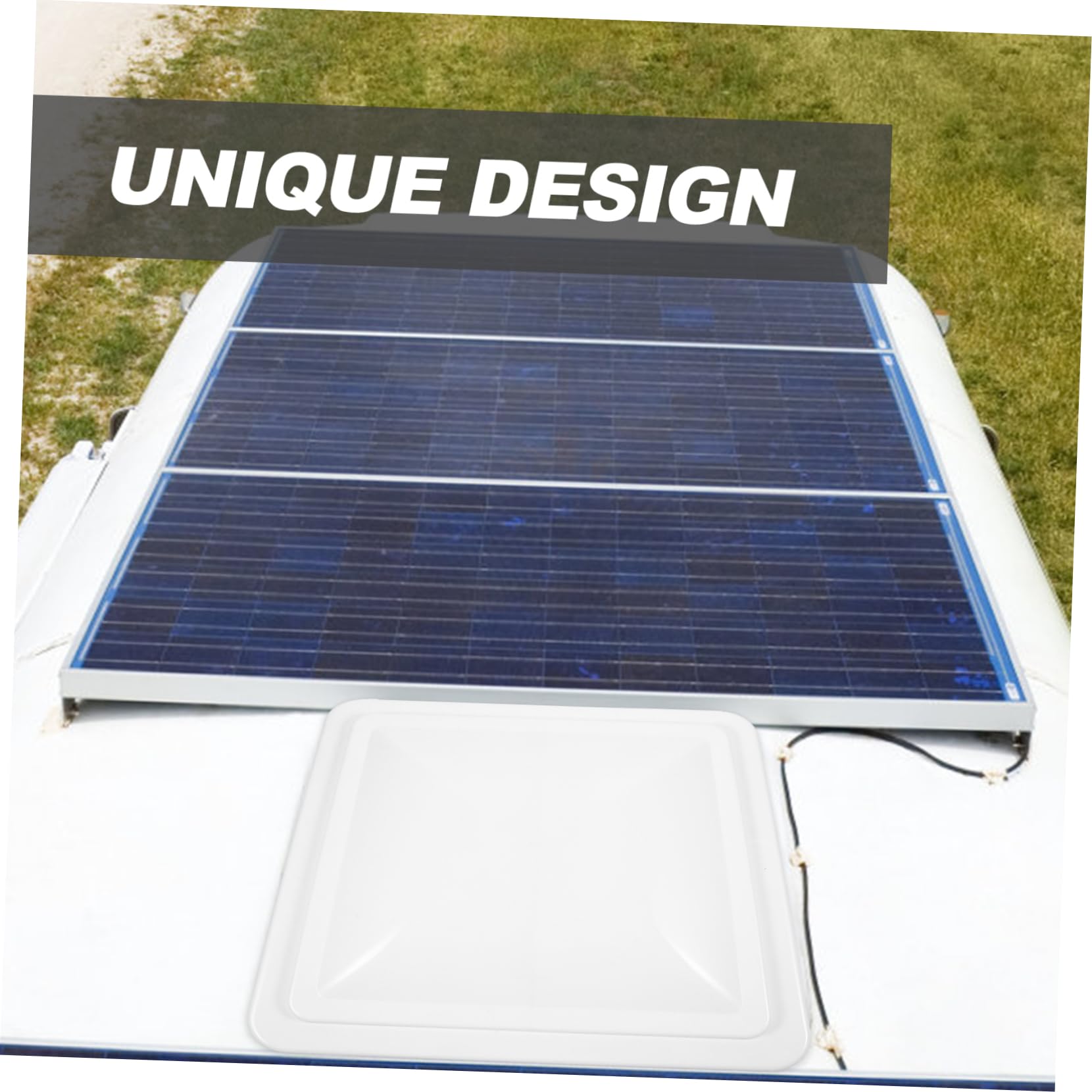Copertura 14x14 Pollici Isolamento Termico in Plastica Bianca di Ventilazione e Installazione Semplice per Tetto Rv per Bagno Camper e Rimorchio Moderno