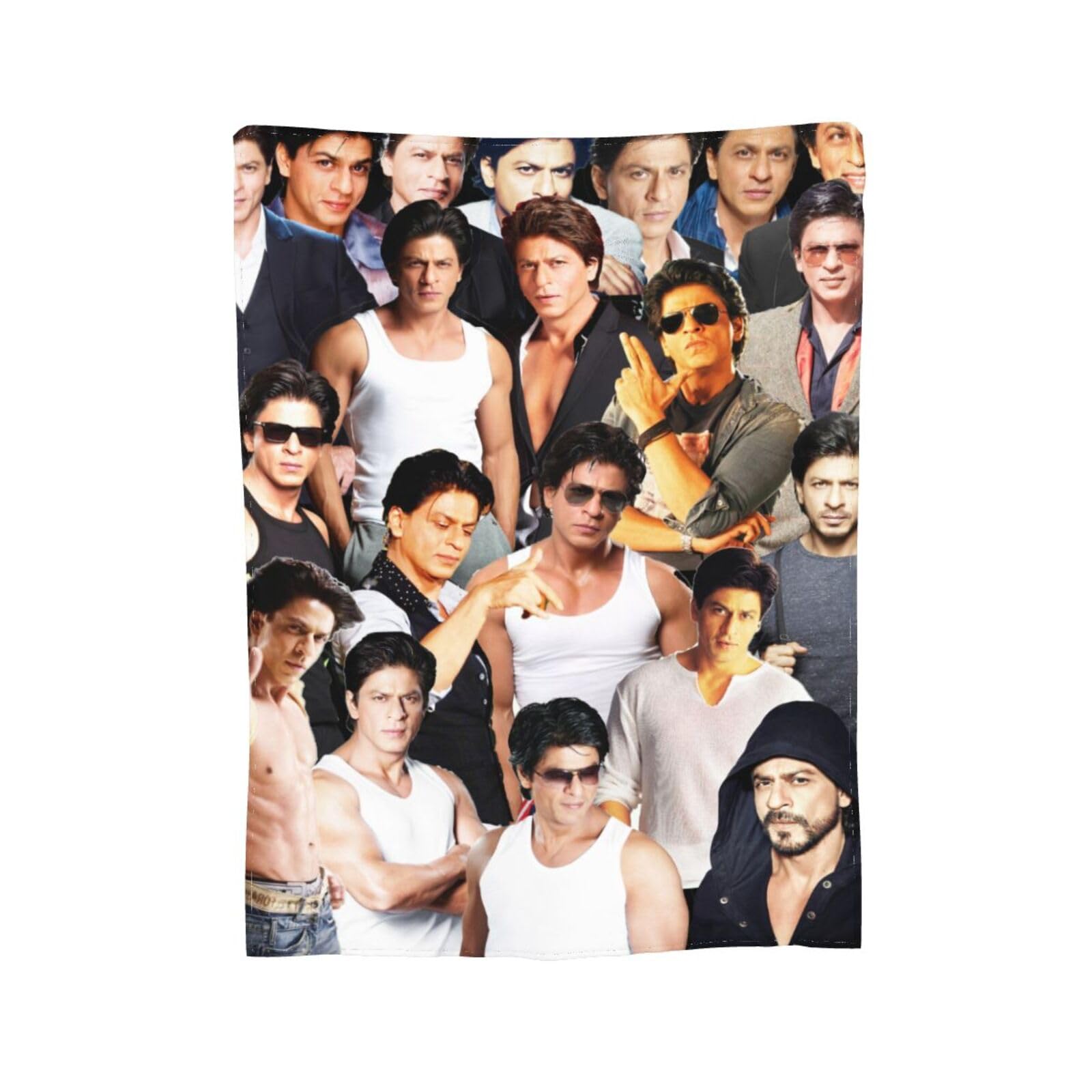 ShahRukh Khan Decke aus weichem und bequemem Wollfleece, Überwurfdecken für Sofa, Büro, Auto, Camping, Yoga, Reisen, Heimdekoration, gemütlich, Plüsch, Stranddecke, Geschenk