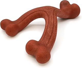 Wishbone Strong Chew Toy for Dogs Made with Real Bacon, Durable Dog Chew Bones for Aggressive Chewers, Long-Lasting Flavor Keeps Dogs Busy, Large Dog Toys - Up to 50 lbs, 1 Count