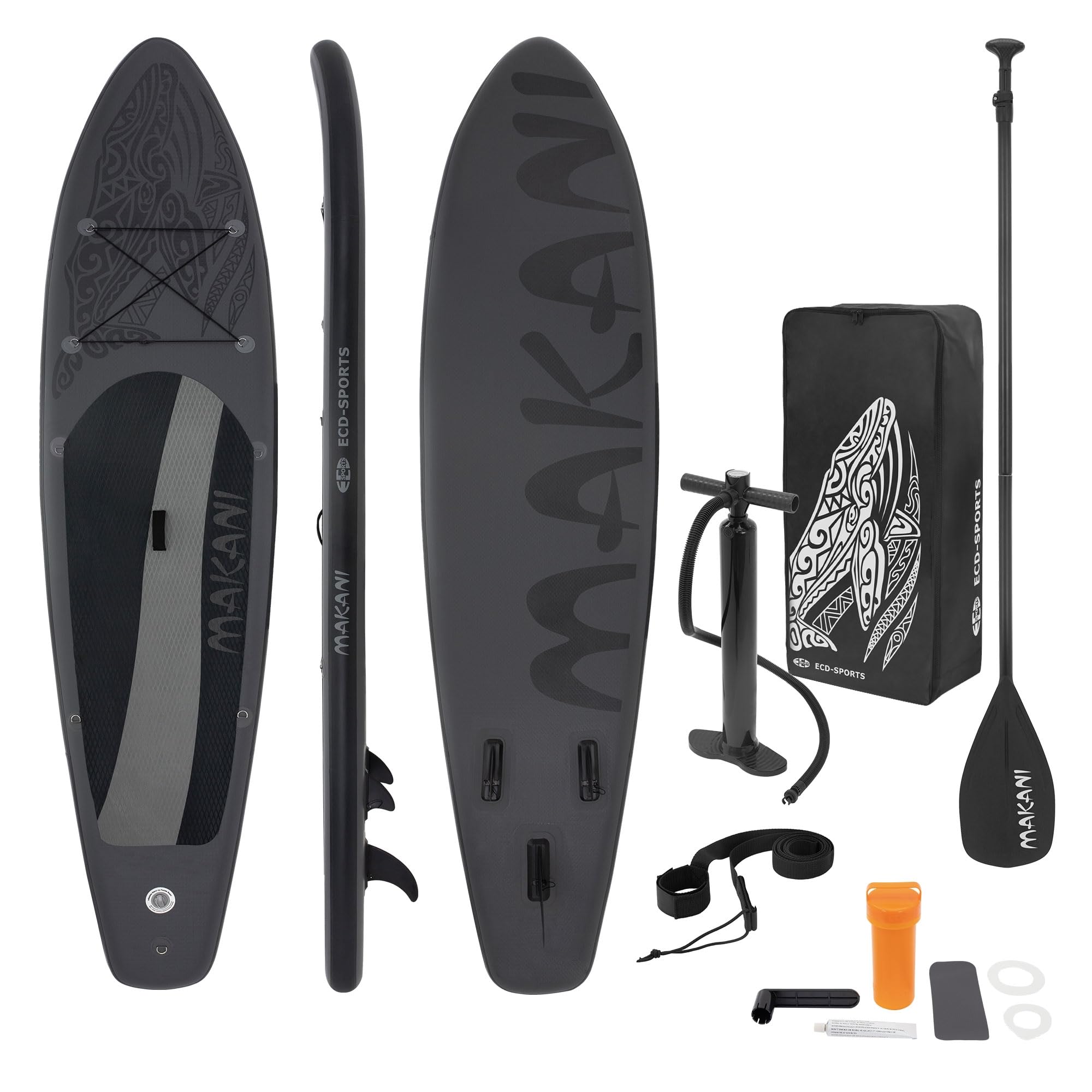 ECD Germany Stand Up Paddling Board 305/308/320/380cm, bis 120/150kg, Dicke 10/15cm, Kajaksitz, Komplett Set Tasche, Aufblasbare SUP Board Stand Up Paddle Board Paddelboard Surfbrett, Diverse Modelle