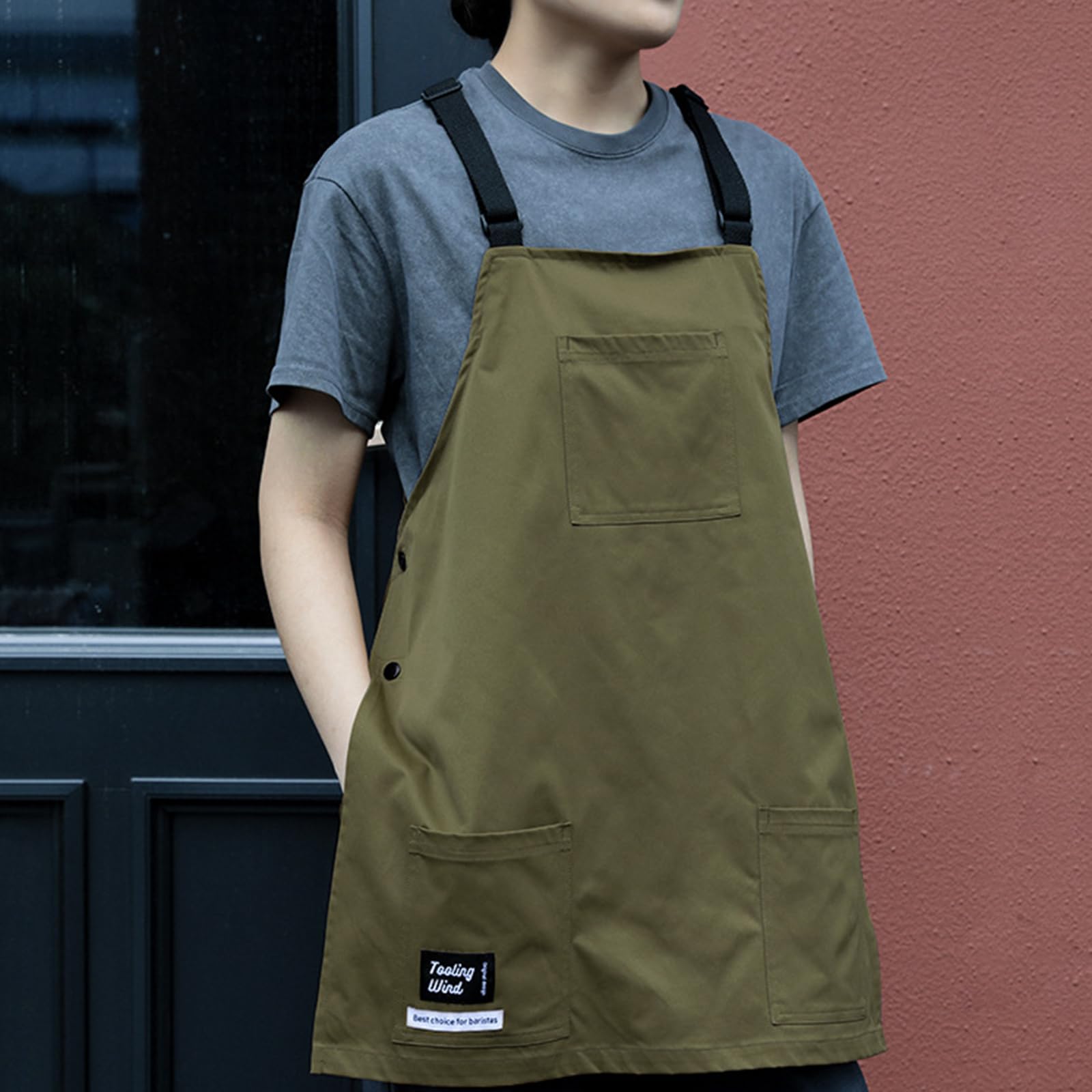 Delantal de cocina con correa ajustable, equipo protector para entusiastas de la cocina y la repostería, accesorios de peluquería, delantal de restaurante