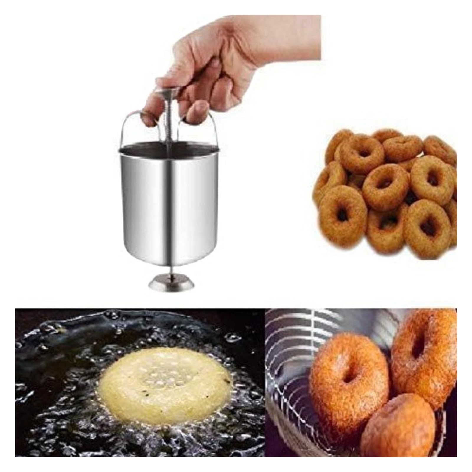 Generisch 1 Stück Edelstahl Donut Maker Küche Gebäck Backutensilien