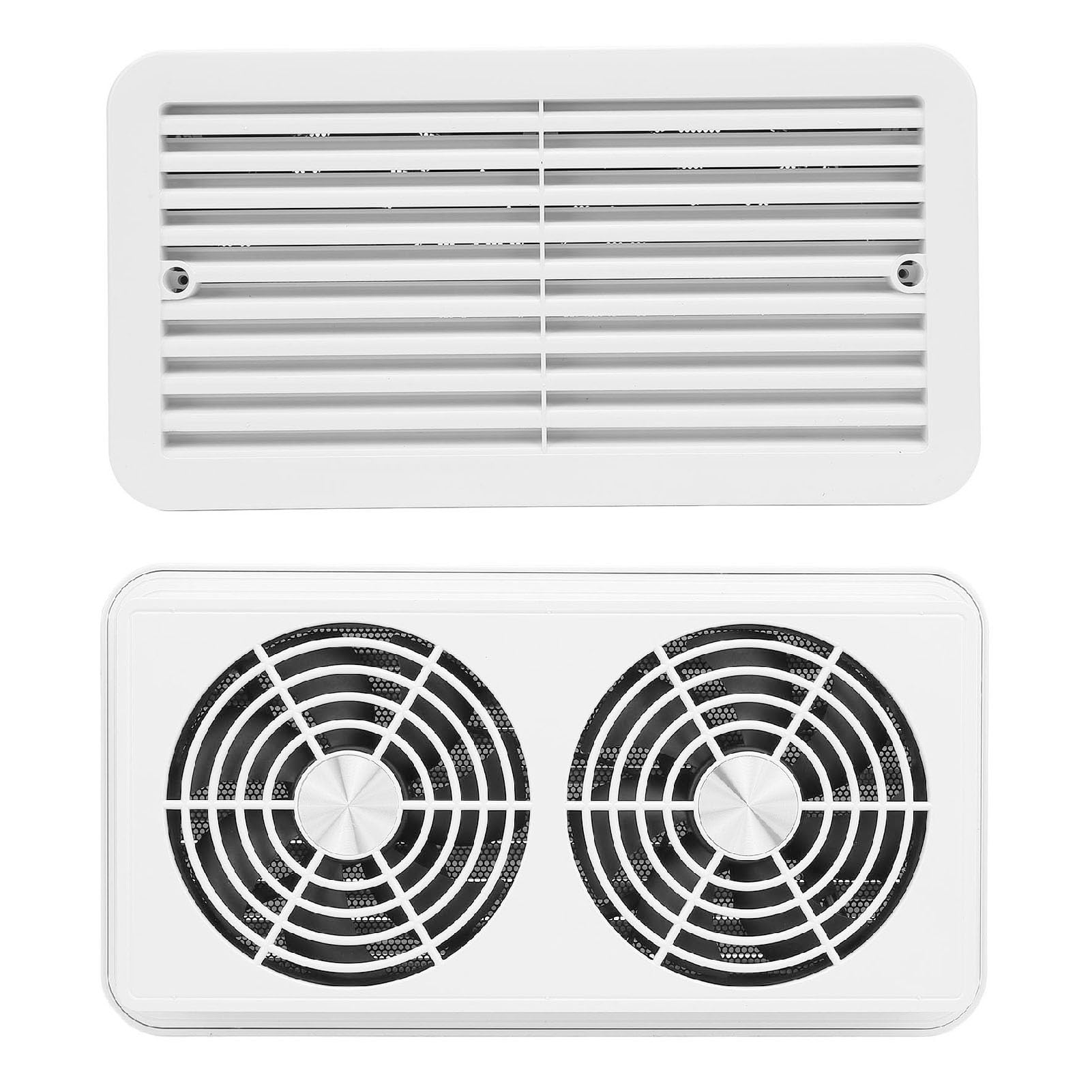 Asixxsix 24 -V -RV -Seiten -Entlüftungslüfter, 5W Einweg Stille Windluftlüftungslüfter für Wohnwagen, Einfache Installation der Externen Belüftung, mit Staubsicherem Abdeckung