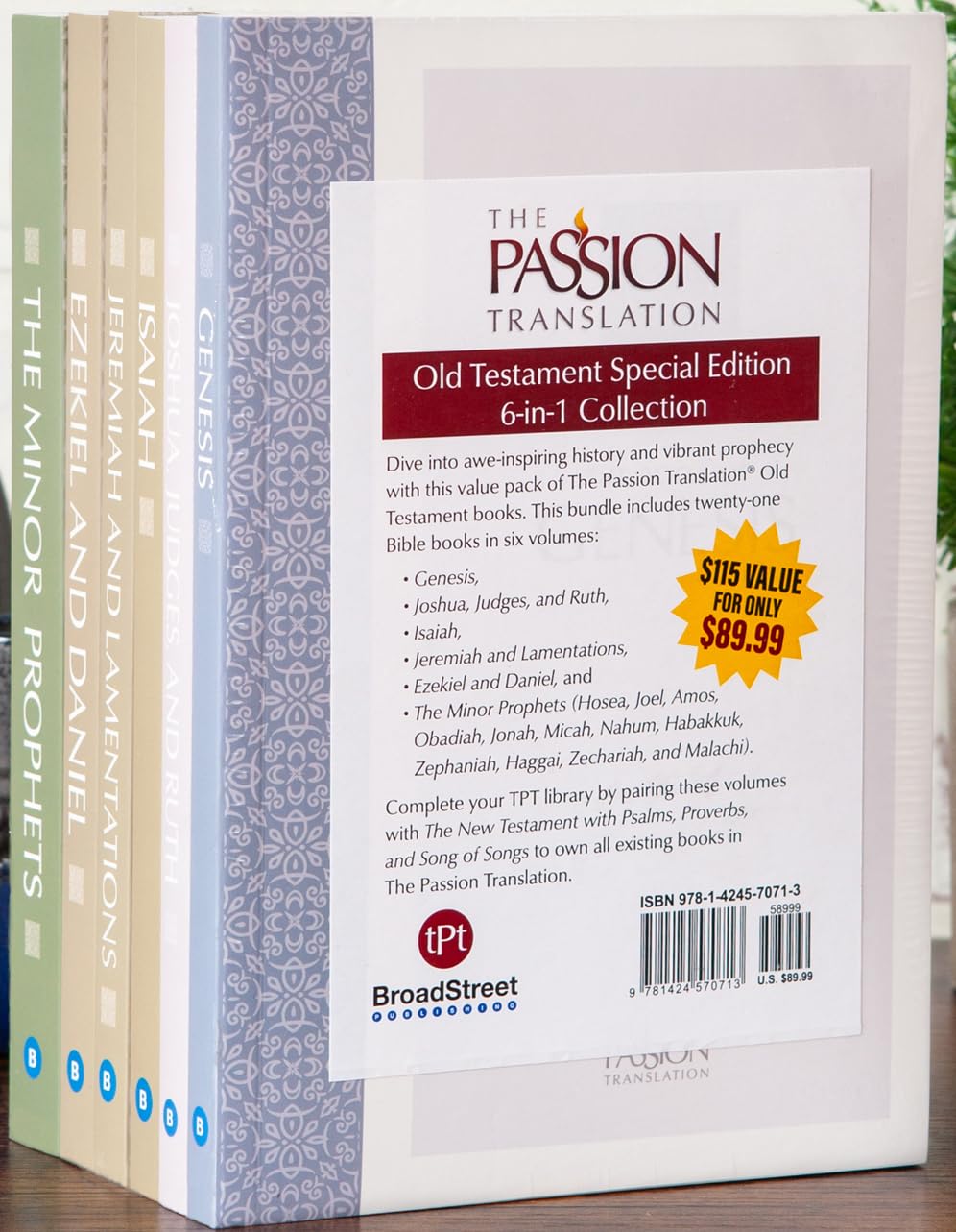 The Passion Translation Old Testament Special Edition: 6-in-1 Collection Encounter the heart of God with a modern easy-to-read Bible translation product thumbnail 3