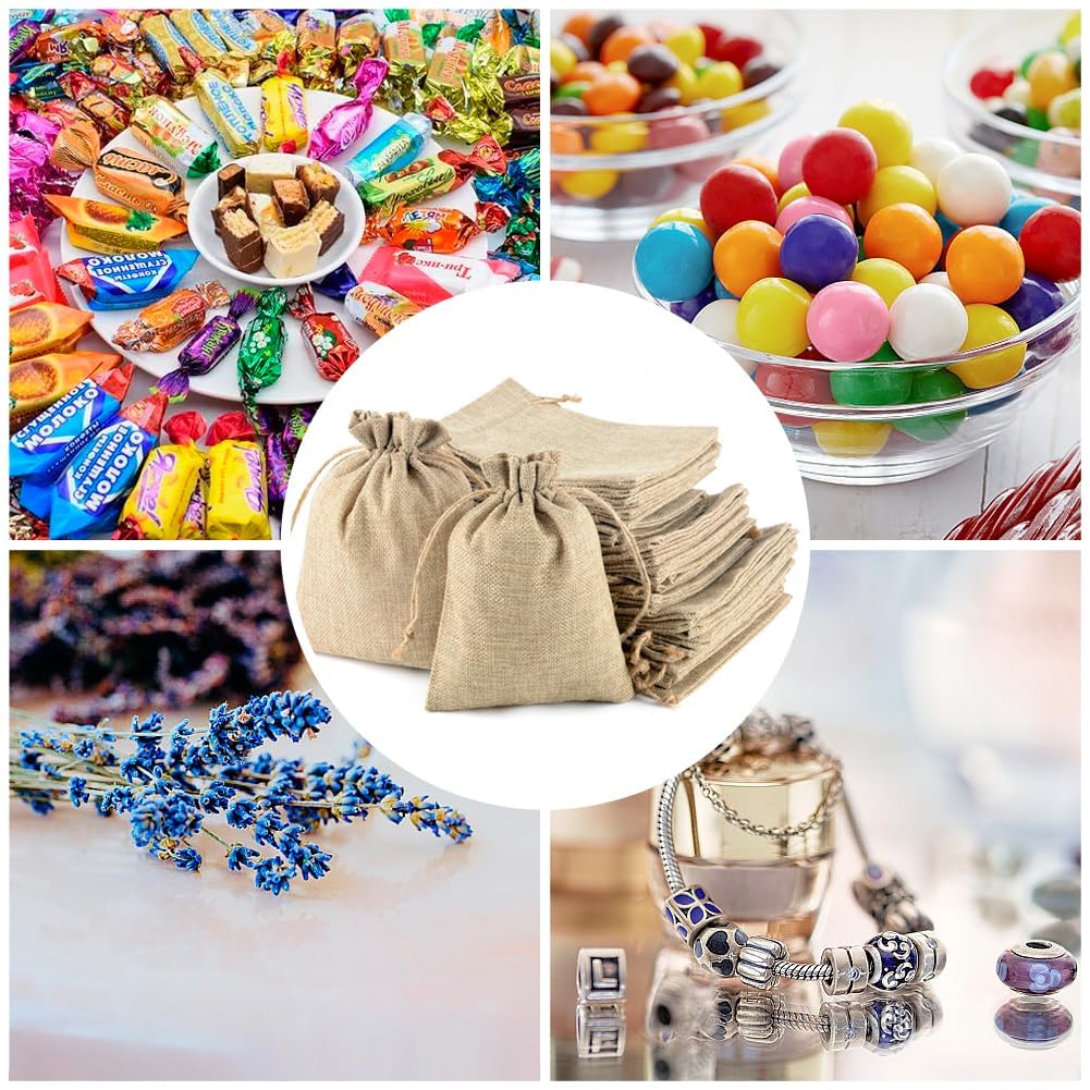 20 Sacchetti Di Iuta 30x40 Cm Con Coulisse - Bustine Per Regali, Natale, Fai Da Te E Giardino - Foto 12